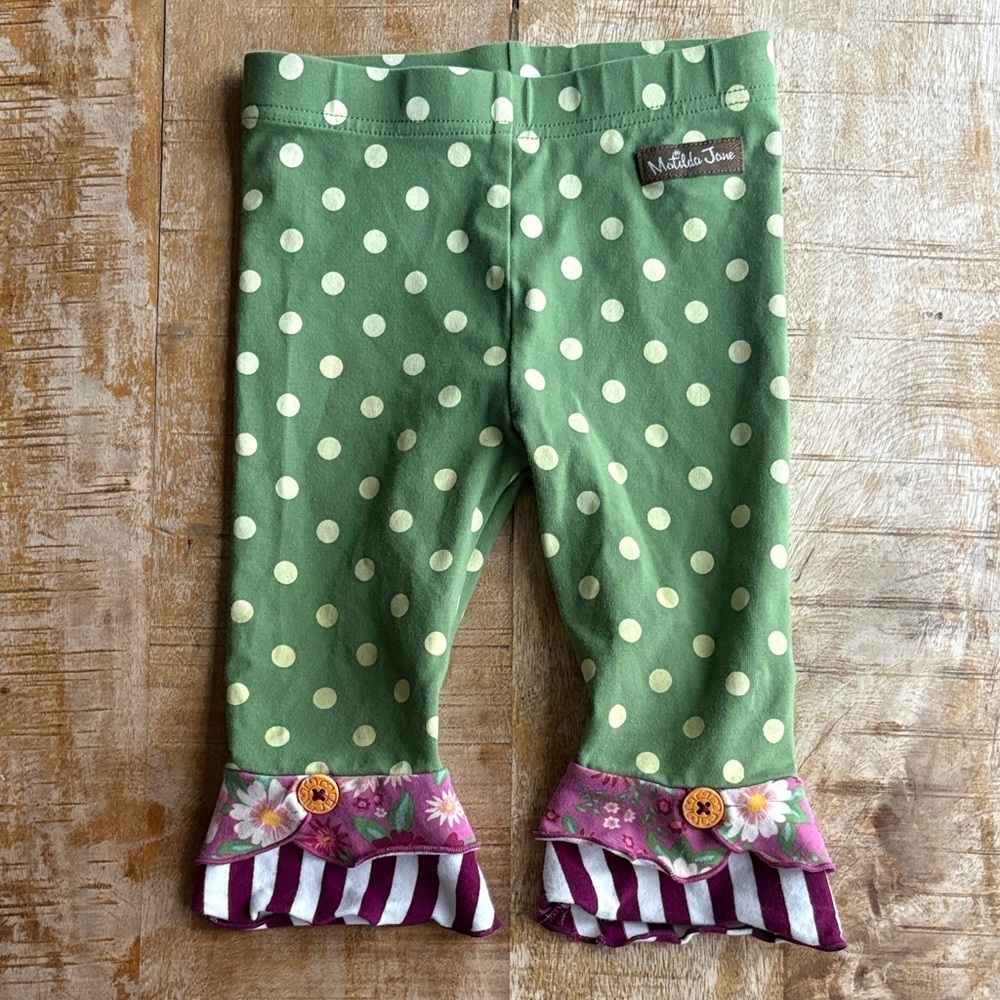 Matilda Jane Green Polka Dot Capris 18-24m